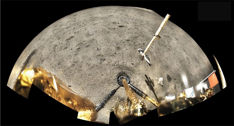 The landing site of the Chinese lunar mission Chang 5 was photographed by the lunar robot itself.  Image CNSA