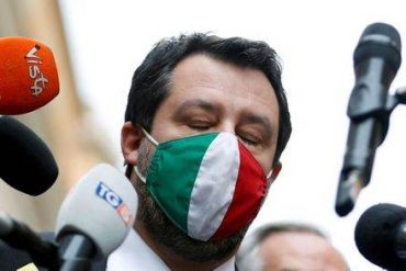 Líder da Liga, Matteo Salvini, em Roma