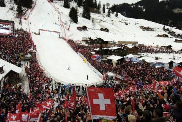 The crowd was allowed to return to Swiss ski racing