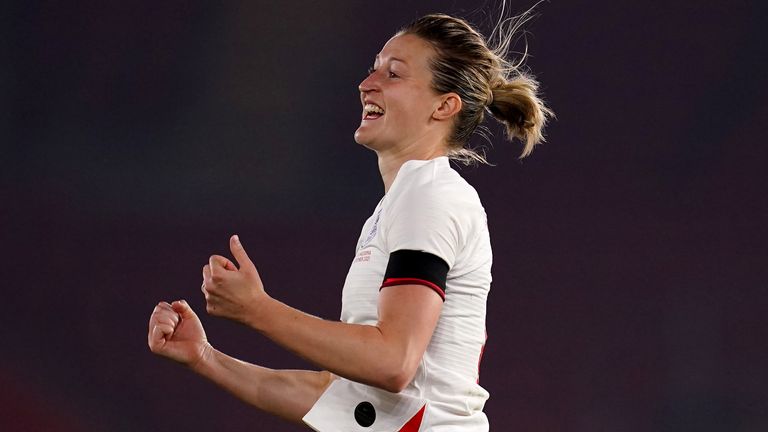 Ellen White celebrates England goal
