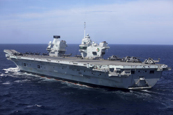 The British aircraft carrier HMS in May 2021 