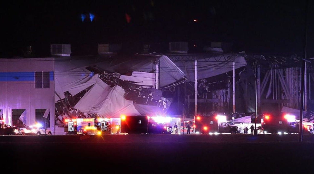 Two killed in Arkansas, Amazon warehouse collapse in Illinois

