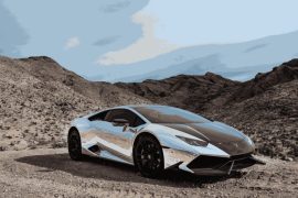 Lamborghini - Artist blows up a sports car in protest against cryptocurrency / HB