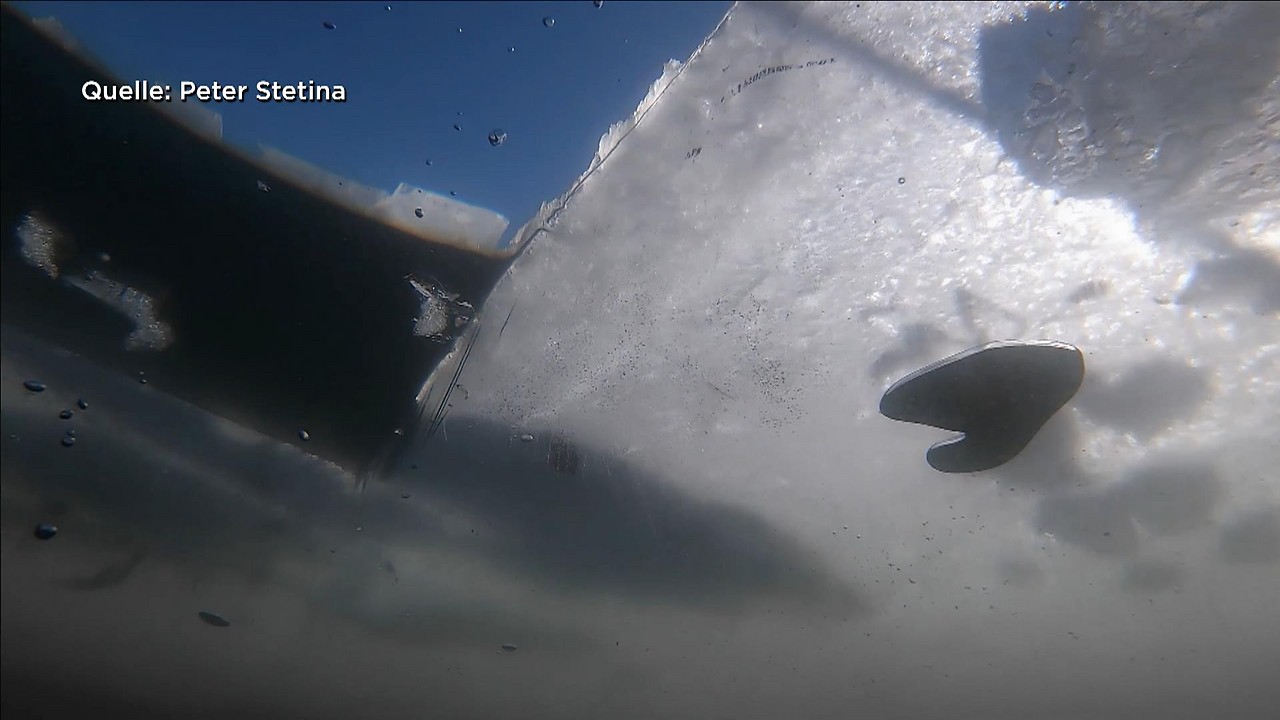 Looking up through the ice
