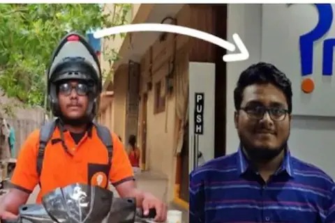 Inspiration!  Food Delivery Boy Software Engineer;  Cyclone Viral Hotte Success Story - Marathi News |  The success story of a food delivery boy becoming a software engineer went viral on social media.