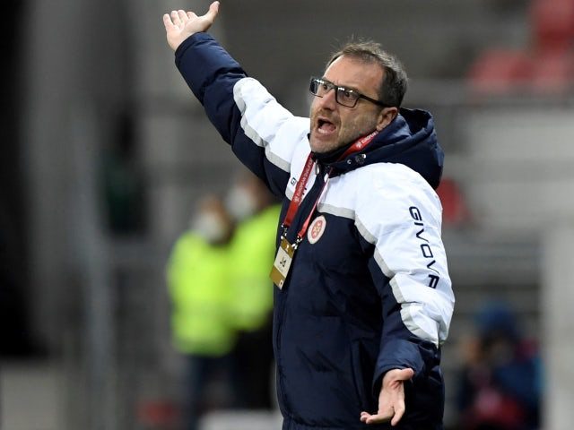  Maltese coach Davis Mangia on March 27, 2021