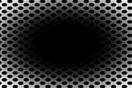 A frightening optical illusion seems to be coming through a black hole to carry you