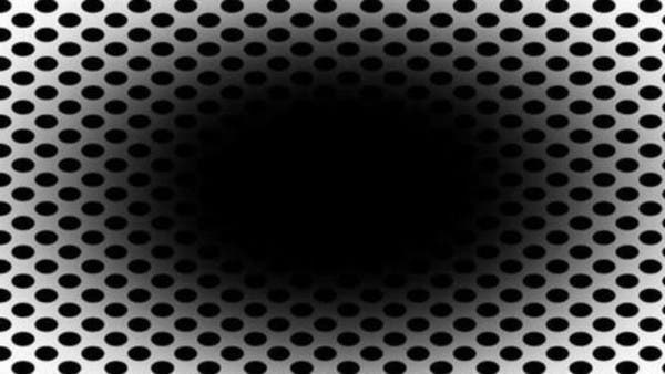 A frightening optical illusion seems to be coming through a black hole to carry you
