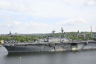 Forty NATO ships anchored in Stockholm before the exercise