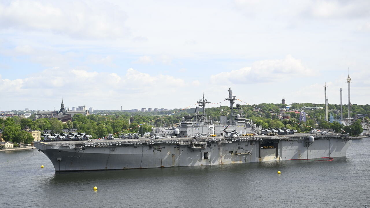 Forty NATO ships anchored in Stockholm before the exercise

