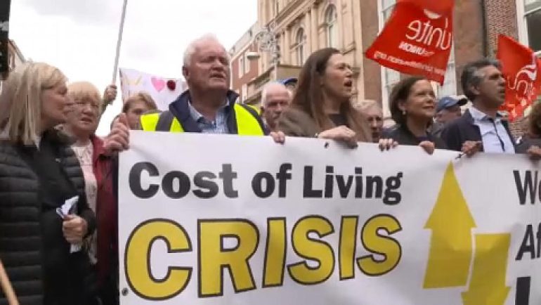 Ireland: On the streets condemning the rising cost of living