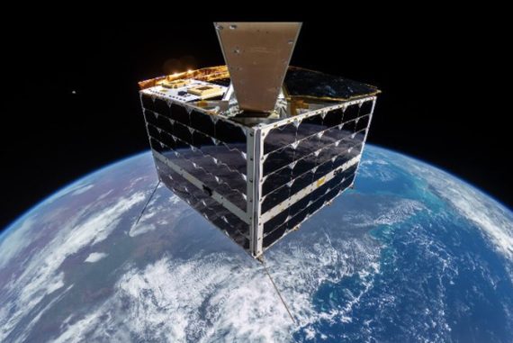 Satellites fly 550 km above Earth and take selfie videos