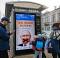The poster read 'Don't feed Putin'.  'Take your foot off the gas' is displayed at a tram stop in Krakow, Poland on April 27, 2022.  As a form of support for Ukraine, the Gazeta.pl and Ukrayina.pl teams organized the 'Don't feed Putin' campaign.  , offers hints on how to use ecology to reduce Russia's profits from the oil trade.  (Photo by Beta Sawrzel/NurPhoto)