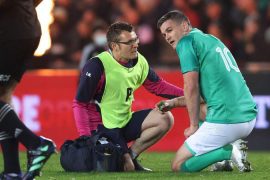 Irish coach rules out Sexton after suffering a concussion on Saturday for second Test against All Blacks