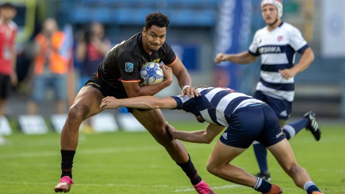 German national rugby player Chris Umeh (L.) (Imago Pictures/Jürgen Kessler)