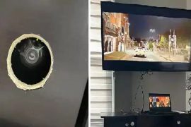 Viral : The small hole seen while watching TV.  |  Hidden camera found inside TV cabinet goes viral on social media Telugu viral news