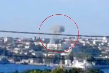 Russia's largest naval headquarters... destroyed by a Ukrainian drone