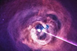 Ilustração da partilha da NASA do som do buraco negro