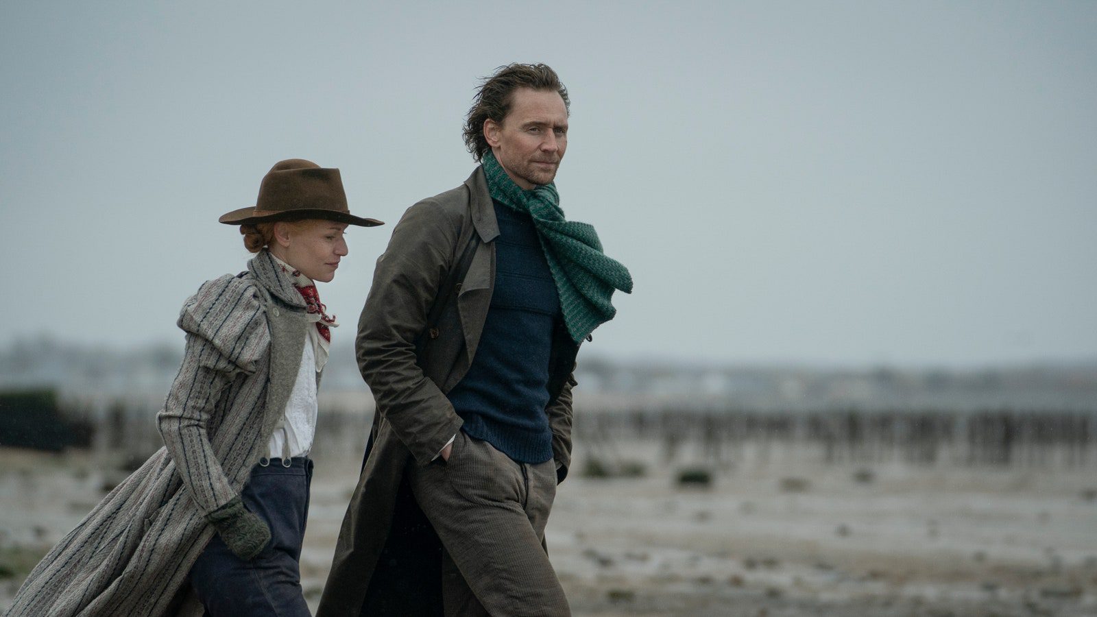 Image may contain clothing clothing tom hiddleston hat human person overcoat coat and sun hat