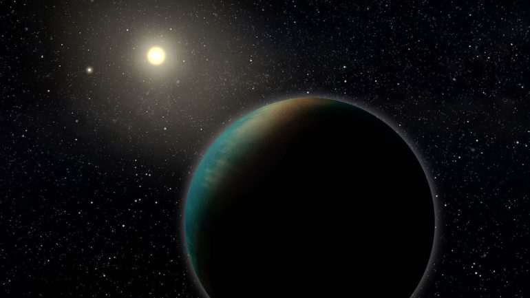 Astronomers have discovered a "super-Earth" 100 light-years away from Earth.  It is likely to be completely covered by oceans, researchers say