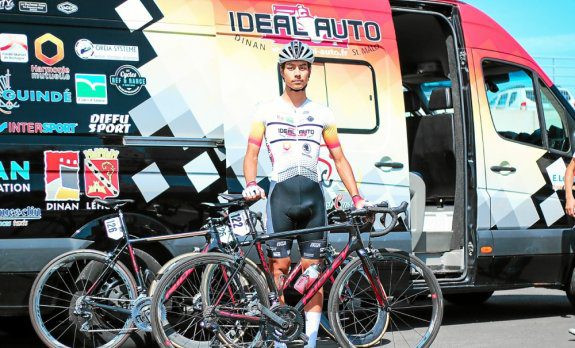 Canadian Lucas Caro of the Dinan Sport Cycling Team