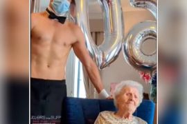 Old lady turns 106 and celebrates doing what most women want to do