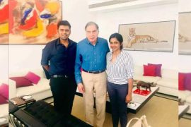 Pune Repose Energy Startup Success Story;  Aditi Bhosale Valunj and Chetan Valunj along with Ratan Tata