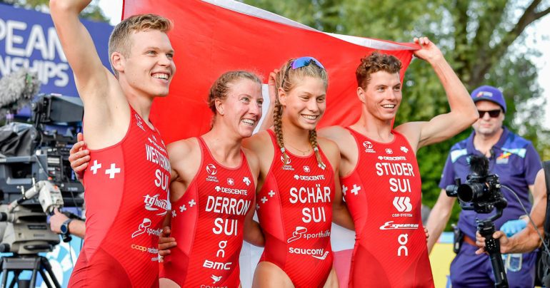 Switzerland celebrates its first medals on European multisport podiums