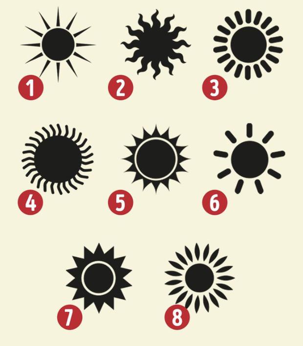 Find out what your personality type is by choosing one of the 8 Suns in this visual test (Photo: Genial.Guru).