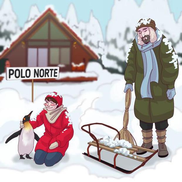 A visual test that measures your intelligence: What is the viral error at the North Pole?  (Photo: Great.Guru)