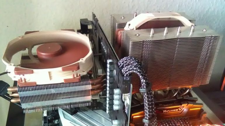 CPU-Kühler auf GPU: Noctuas NH-D15 kühlt die Nvidia GeForce RTX 2080 leise