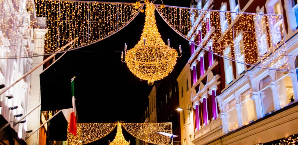 Dublin's Grafton Street is aglow with Christmas decorations

