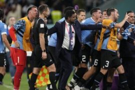 Swearing at referee and hitting monitor... Uruguay players face 'discipline' (VIDEO)